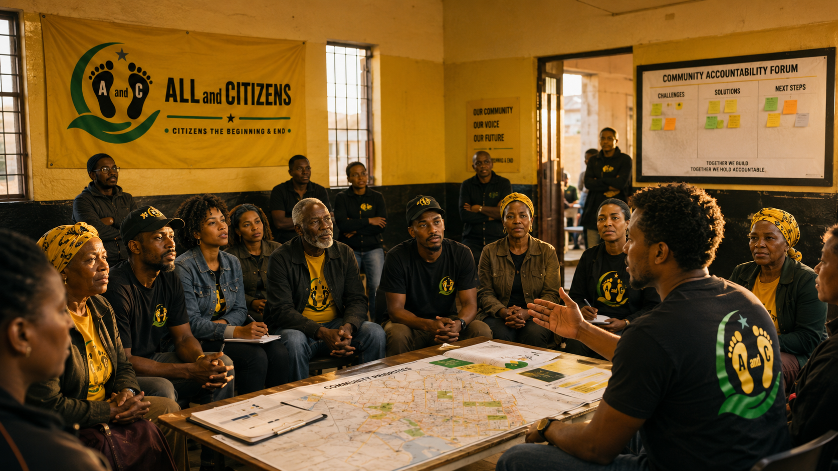 All and Citizens community accountability forum meeting